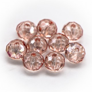 Бусины рондели 6*4мм (персиковый прозрачный)